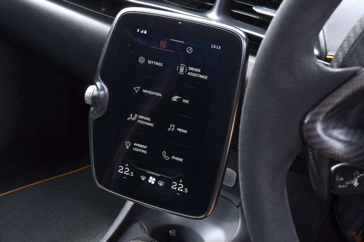McLaren Artura interior infotainment