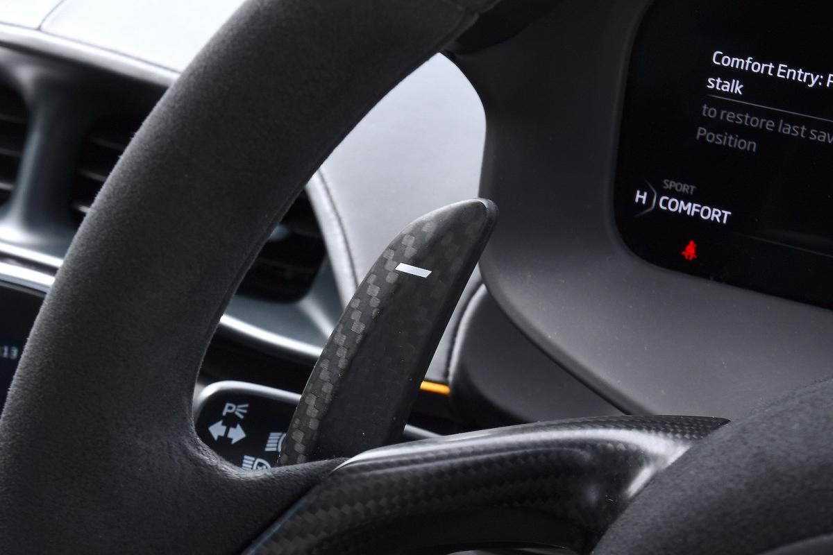 McLaren Artura steering wheel detail