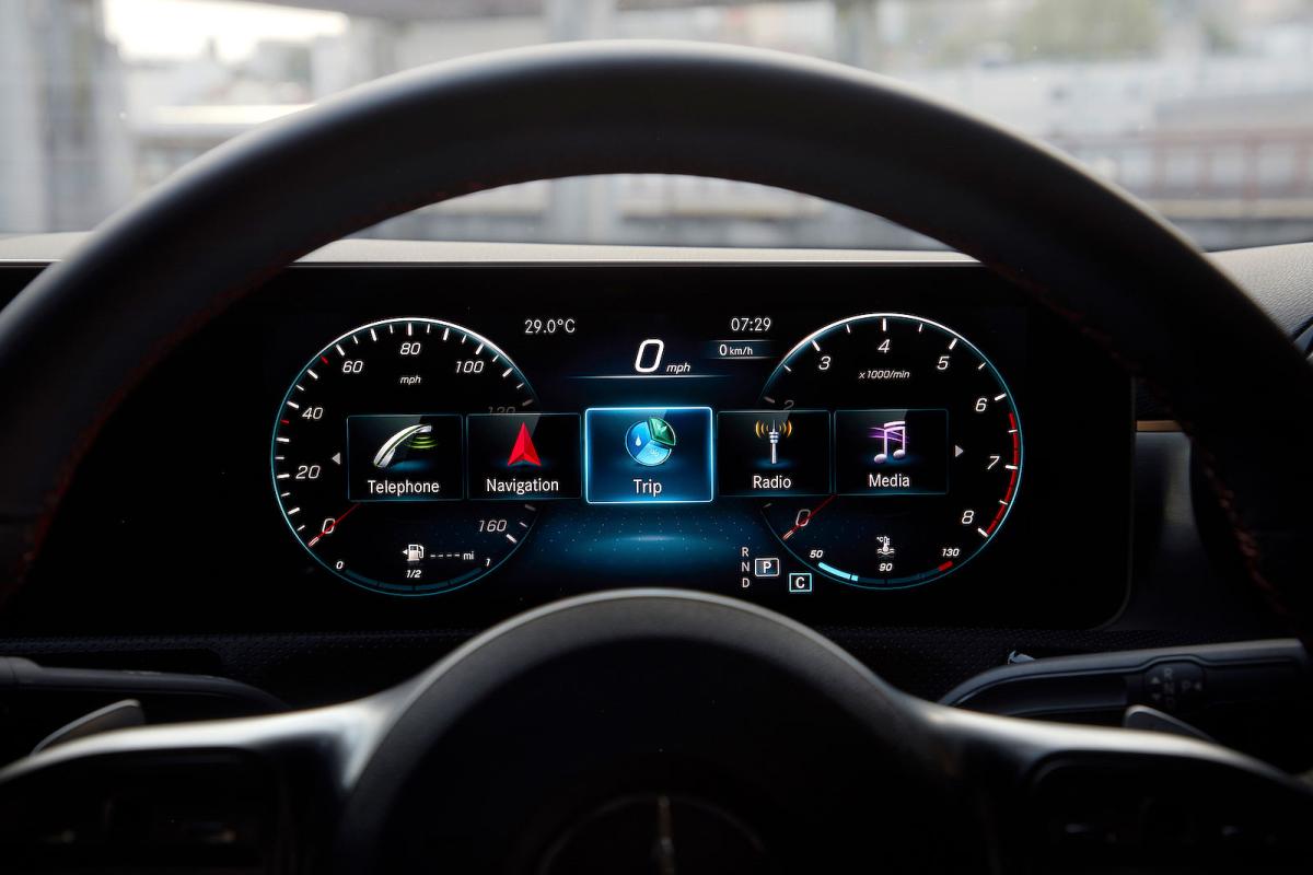 Mercedes A-Class Saloon interior driver display