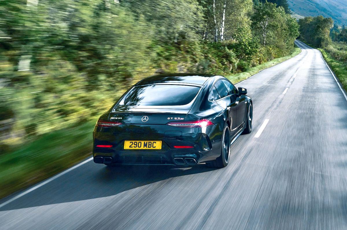 Mercedes-AMG GT 4-door Coupé rear right driving