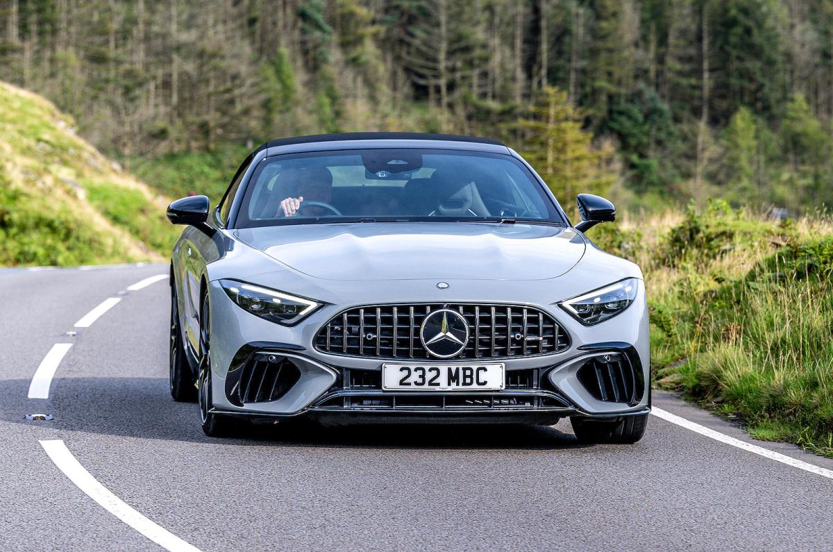 Mercedes SL front driving