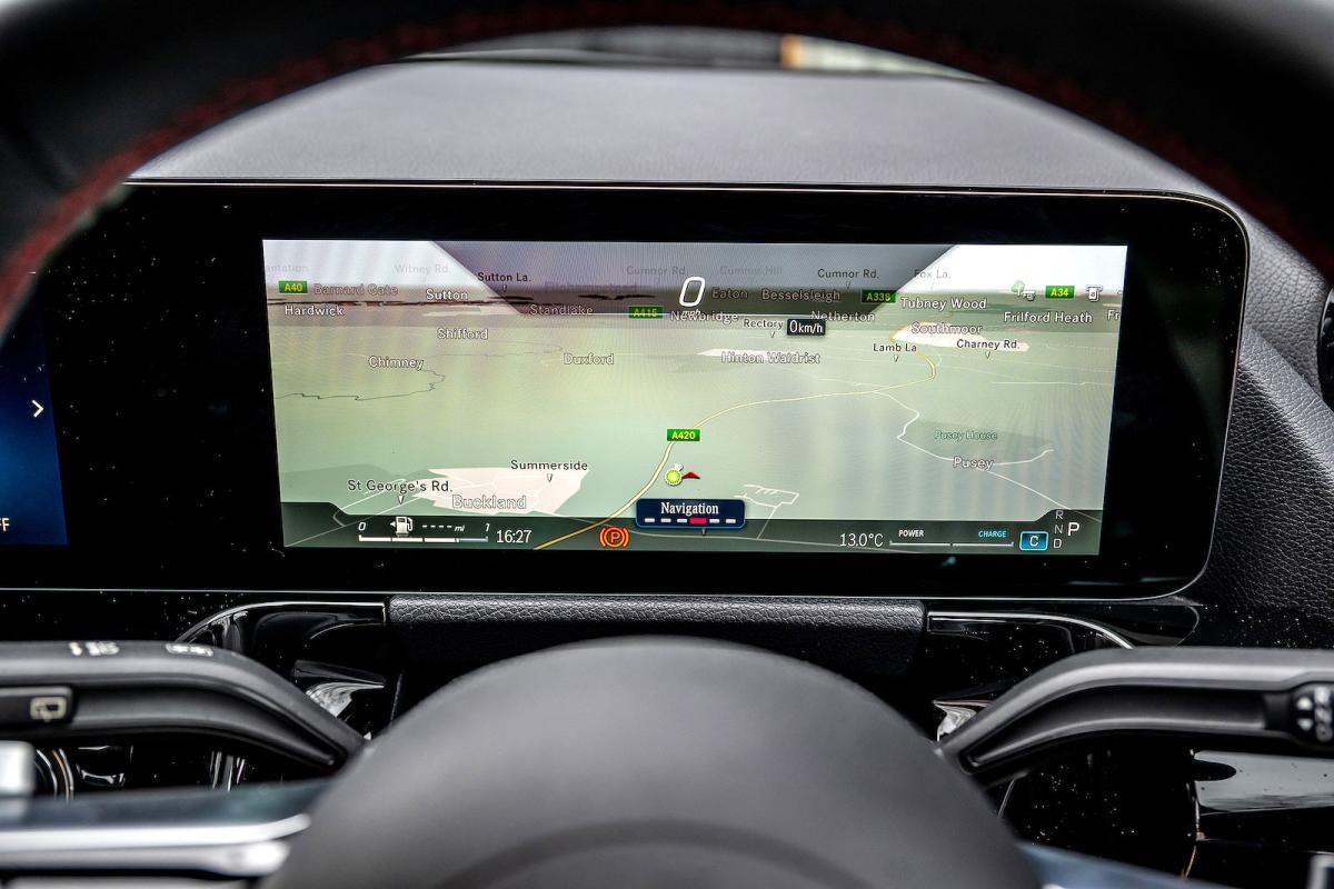 Mercedes B-Class interior driver display