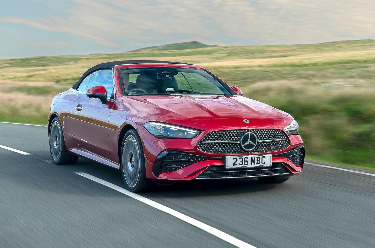 Mercedes CLE Cabriolet front right driving