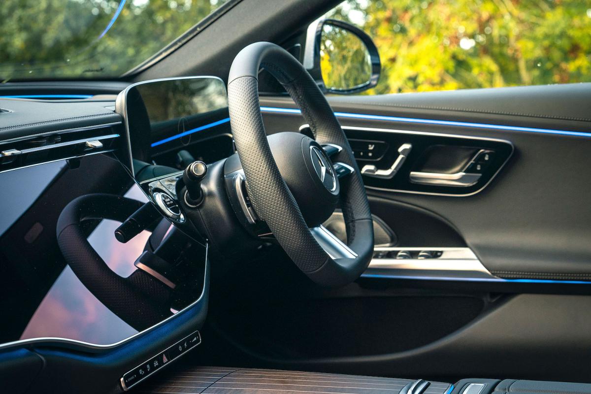 Mercedes E-Class interior steering wheel