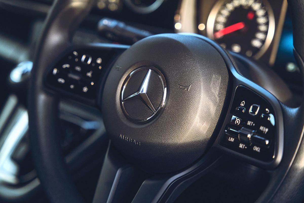 Mercedes eCitan interior steering wheel