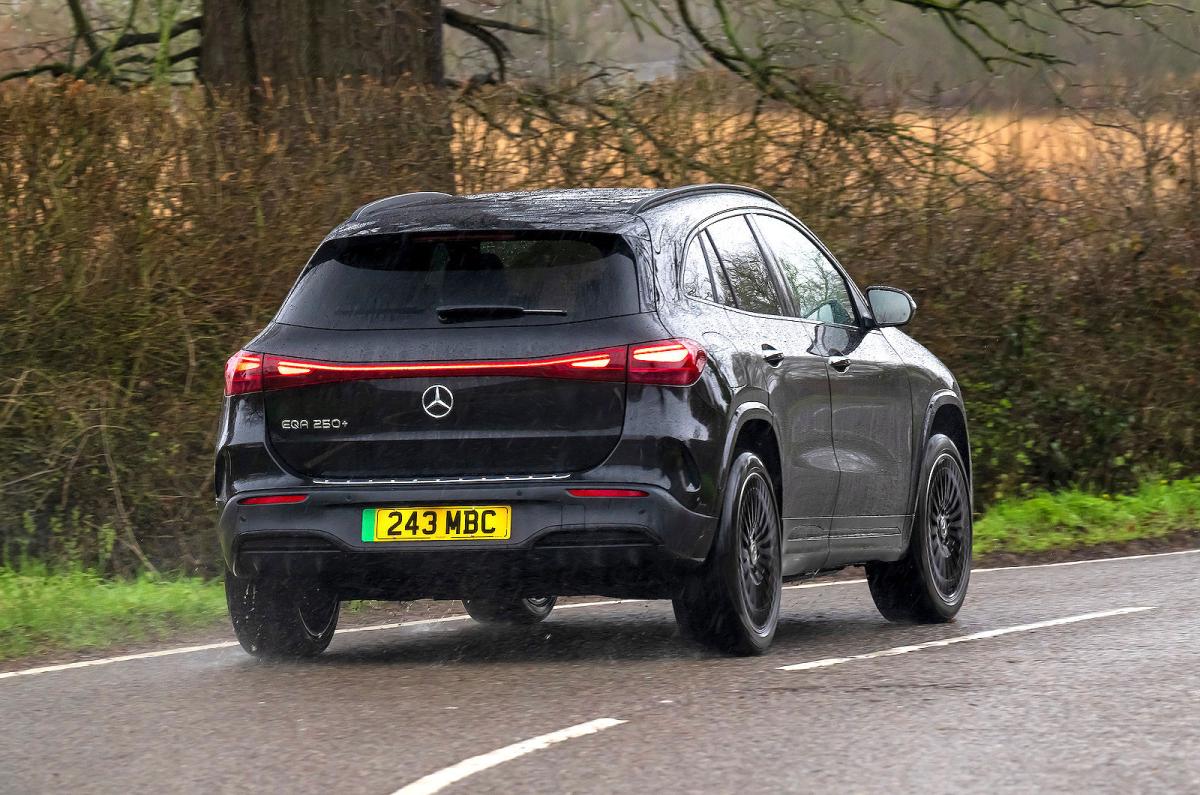 Mercedes EQA rear cornering