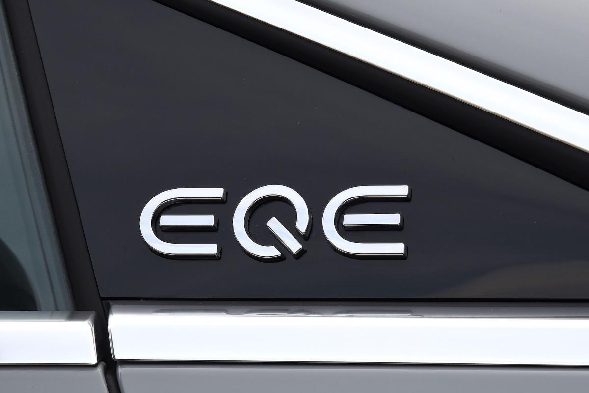 Mercedes EQE badge detail