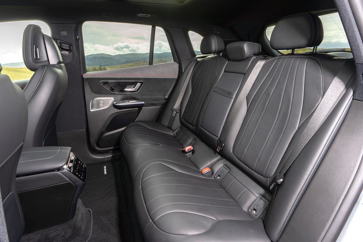 Mercedes EQE SUV interior back seats