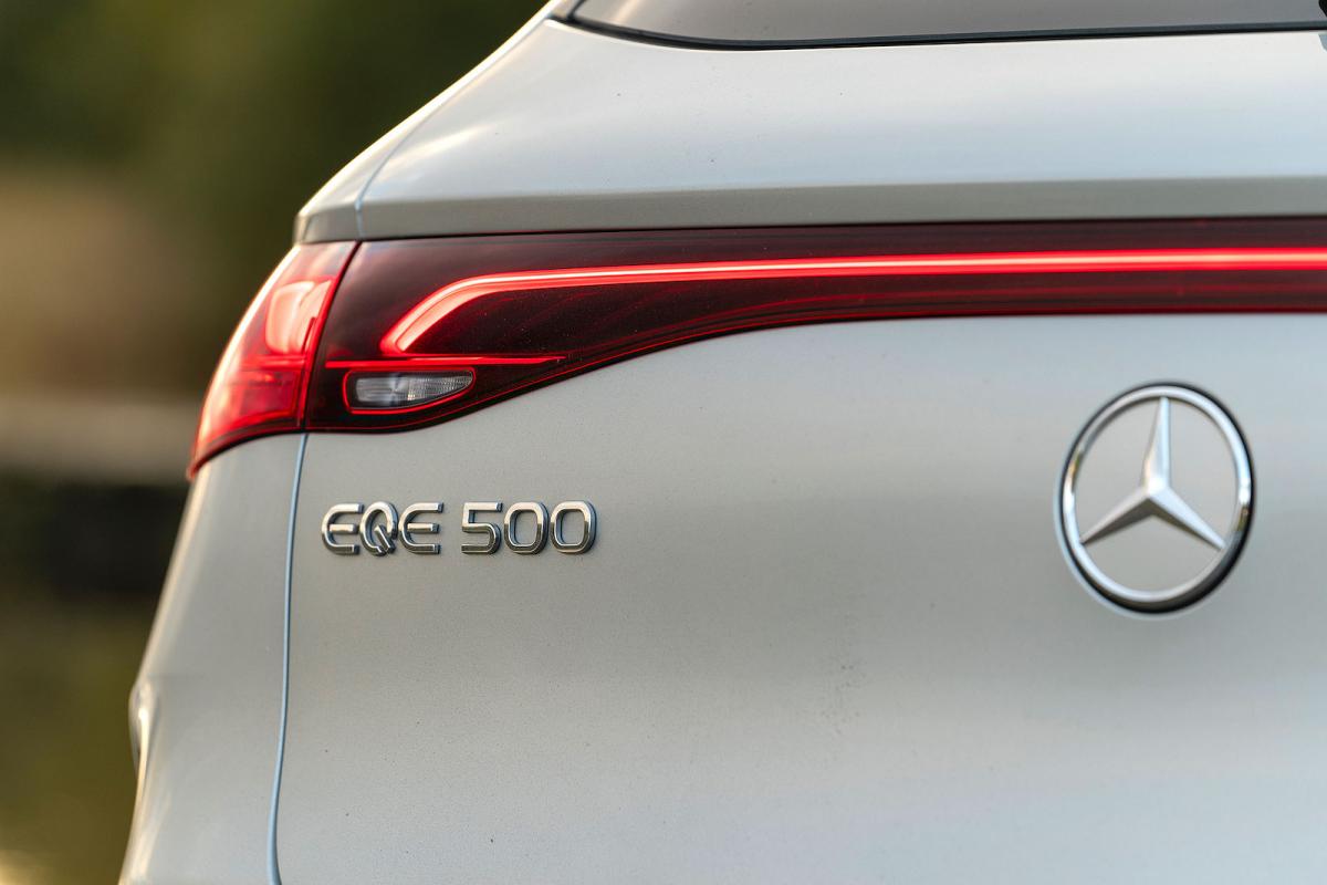 Mercedes EQE SUV rear lights detail