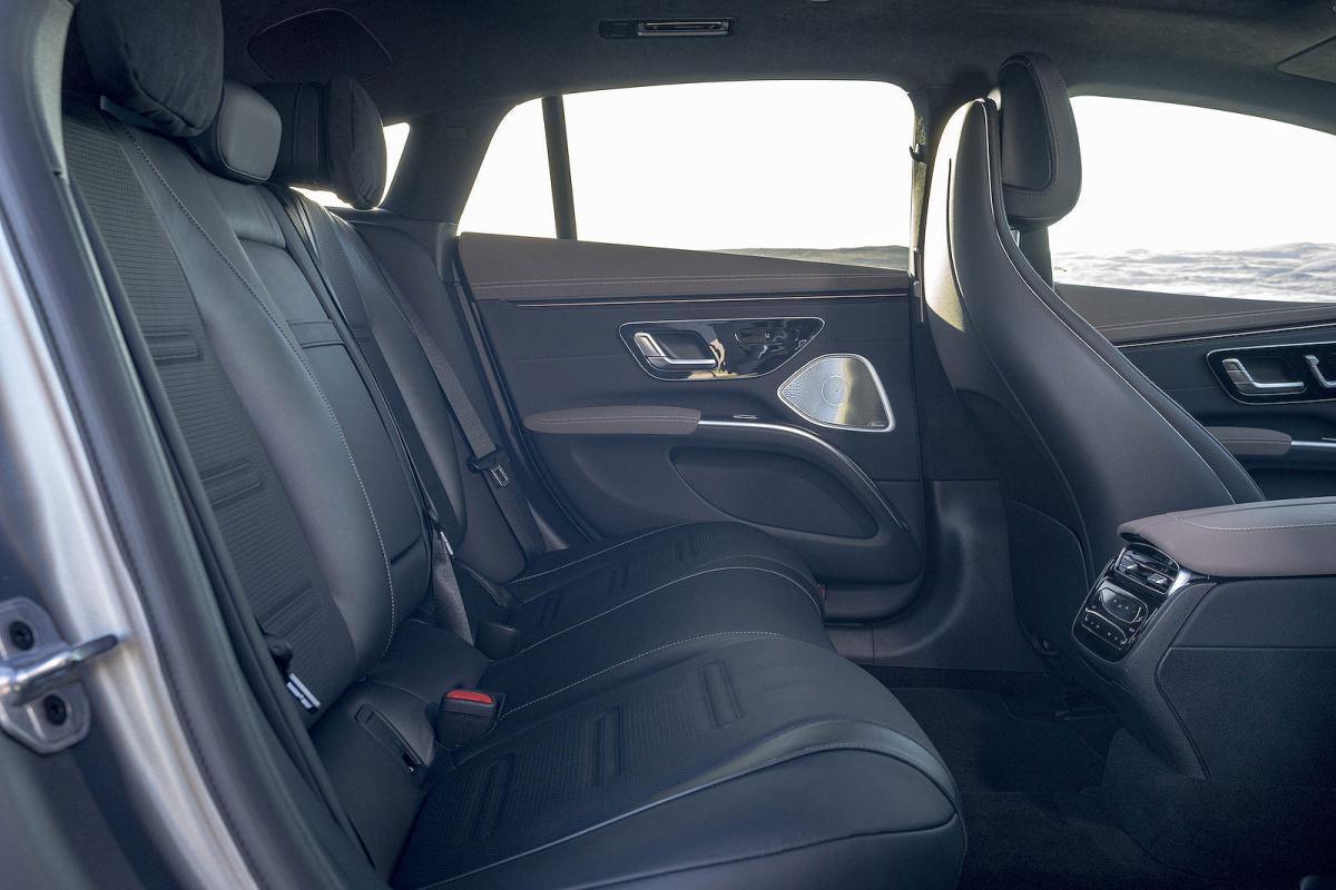 Mercedes EQS interior back seats