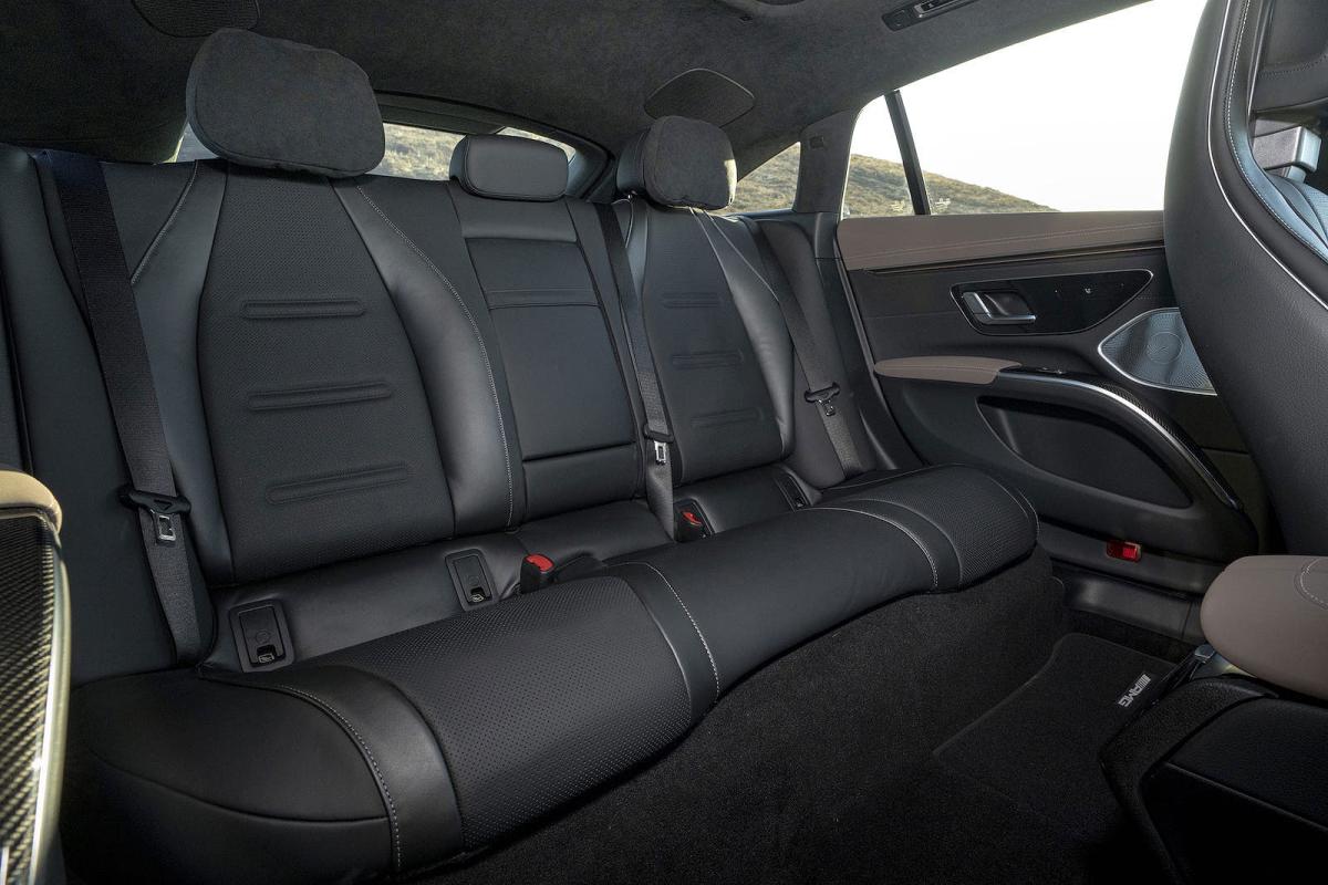 Mercedes EQS interior back seats