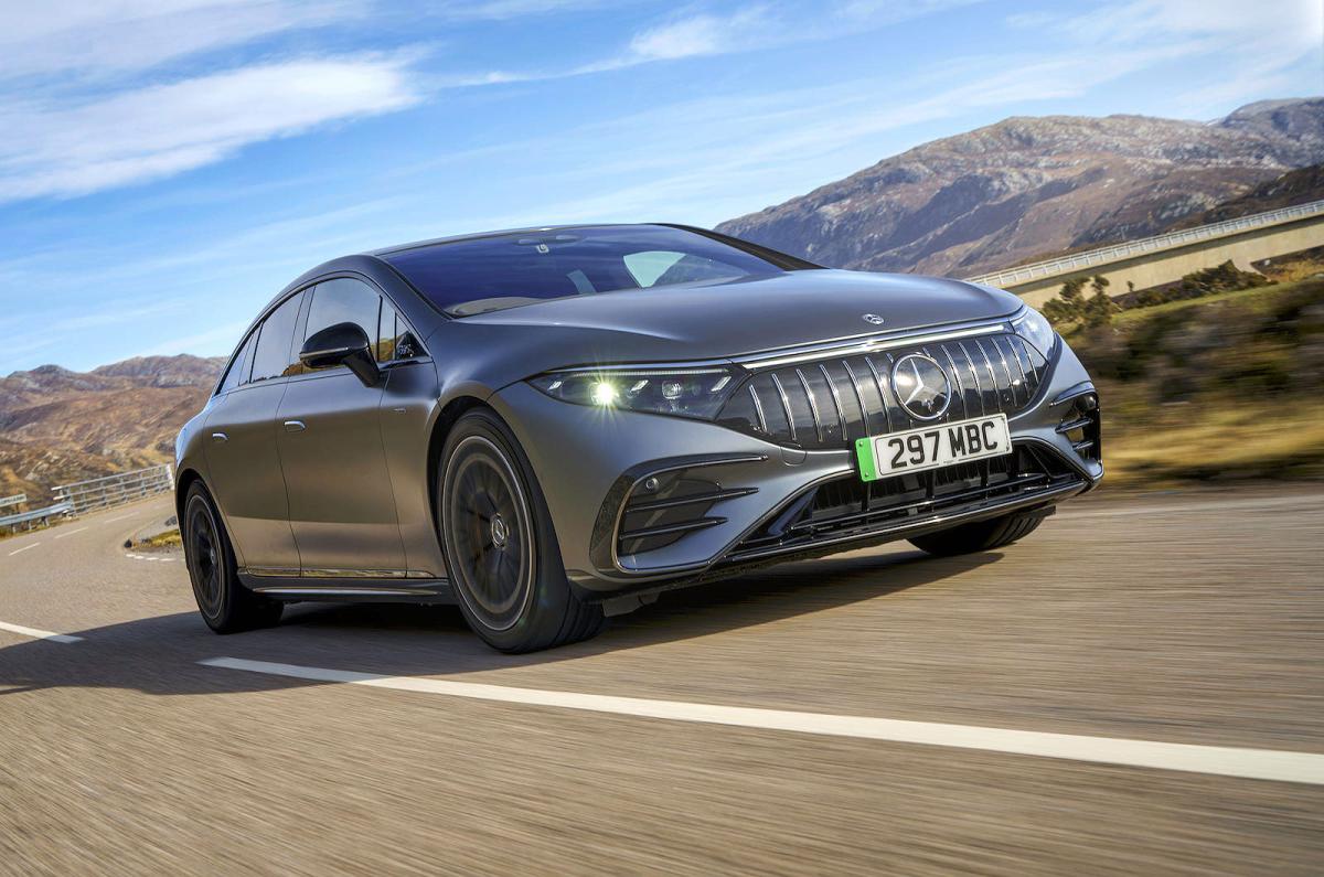Mercedes EQS front cornering