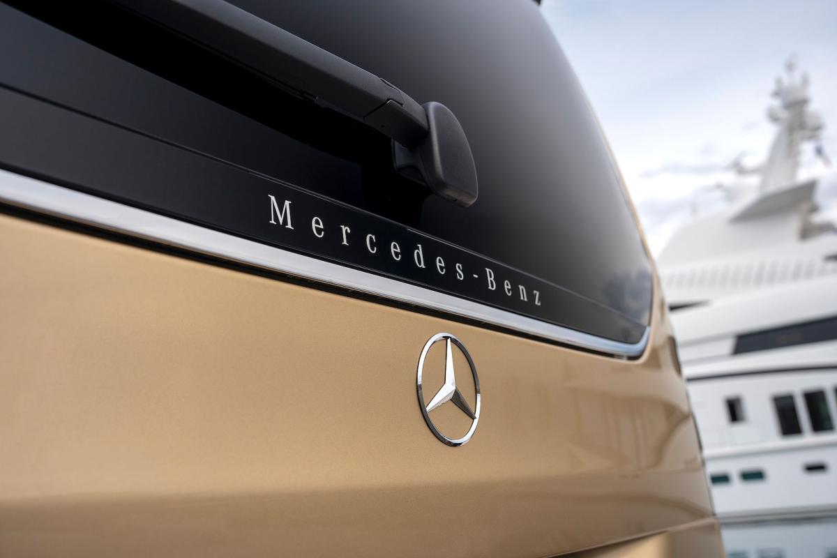 Mercedes EQV rear badge detail