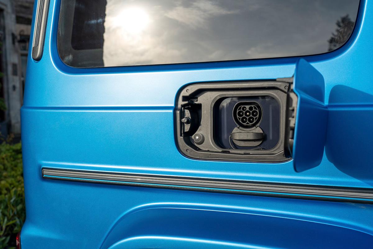 Electric Mercedes G-Class G580 charging socket