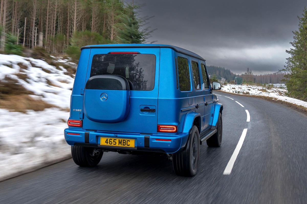 Electric Mercedes G-Class G580 rear cornering