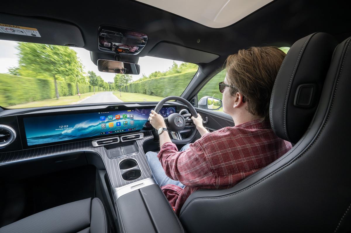 Oliver Young driving the Mercedes GLC Electric