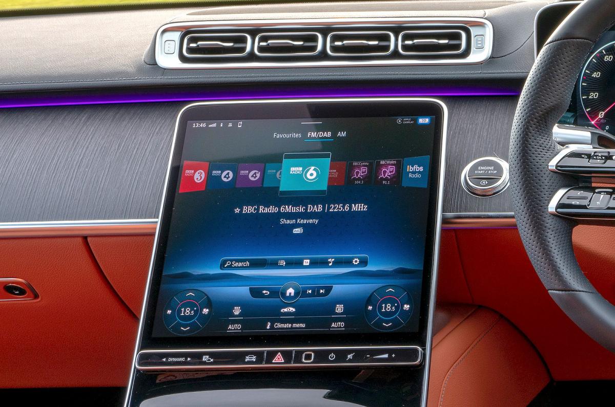 Mercedes S-Class infotainment touchscreen
