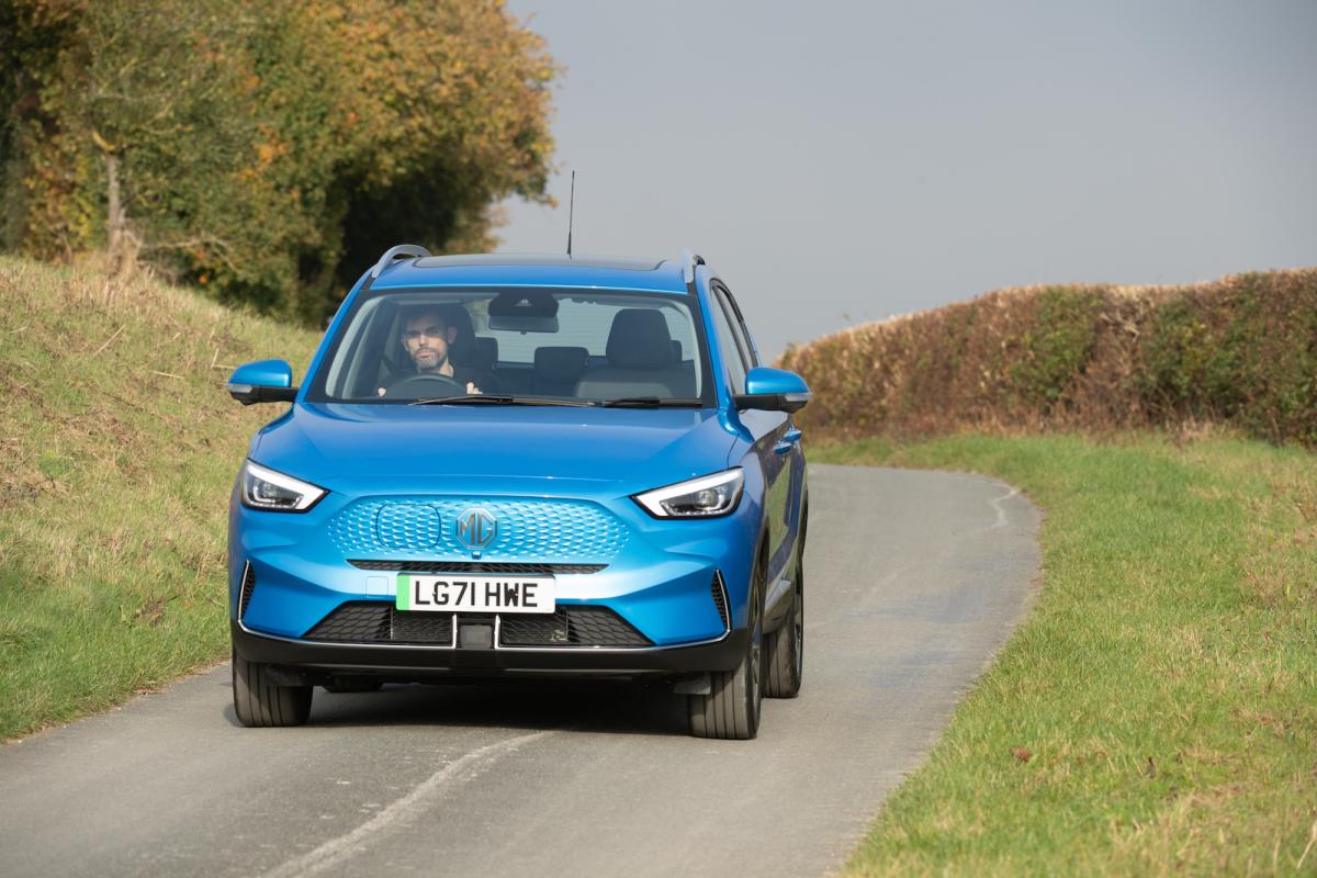 MG ZS EV front cornering