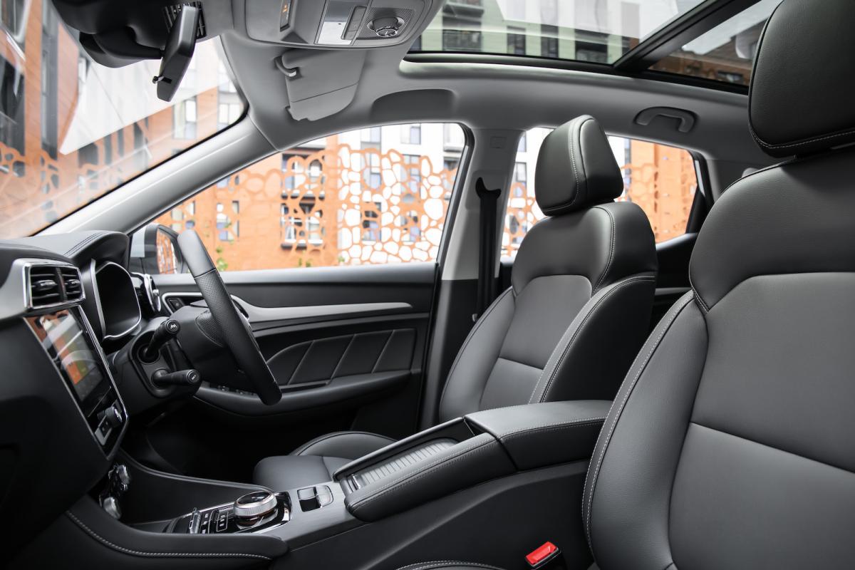 MG ZS EV interior front seats