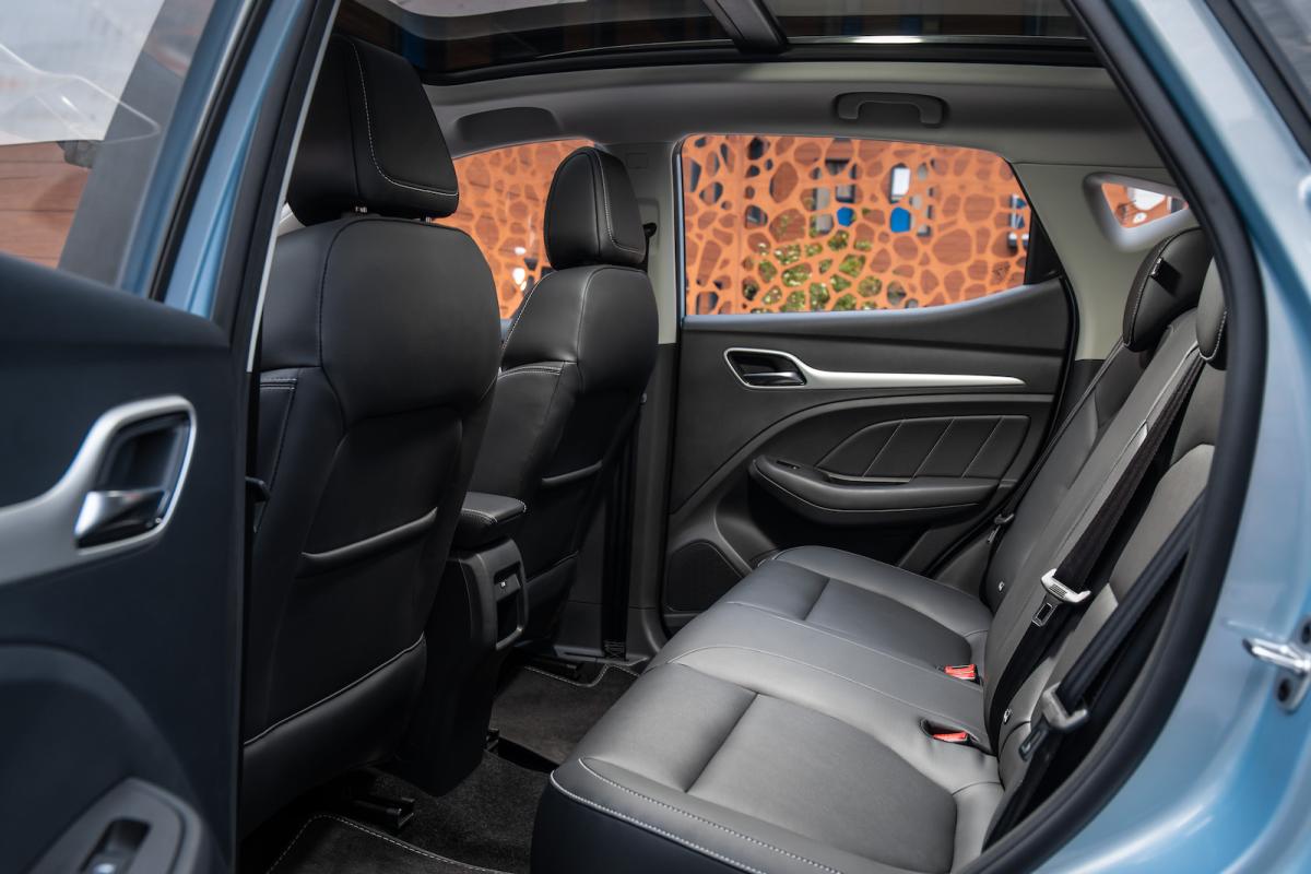 MG ZS EV interior back seats
