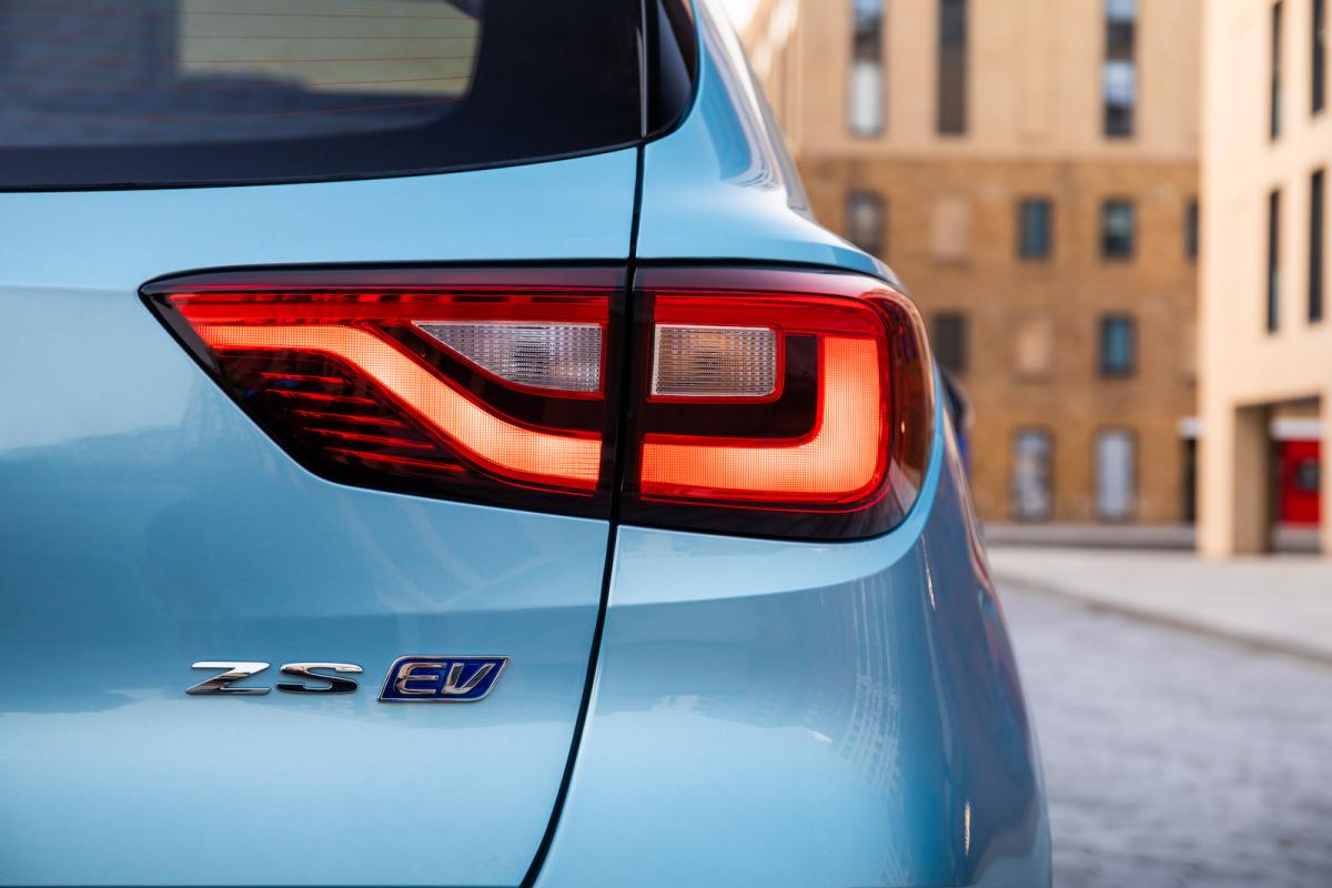 MG ZS EV rear lights detail