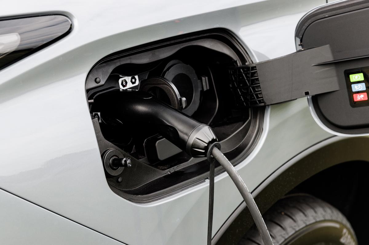 Mitsubishi Outlander PHEV charger port detail