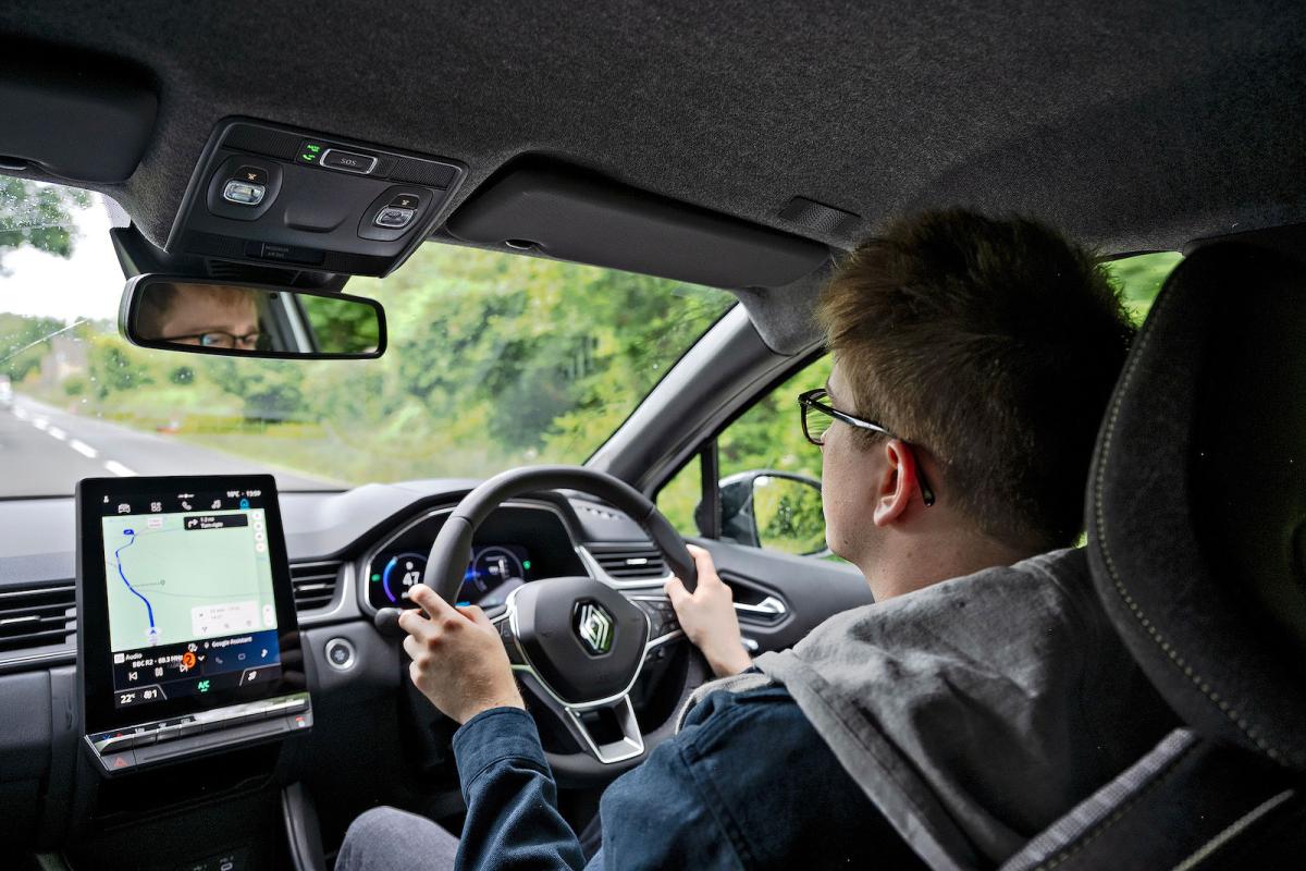 Oliver Young test driving Renault Captur