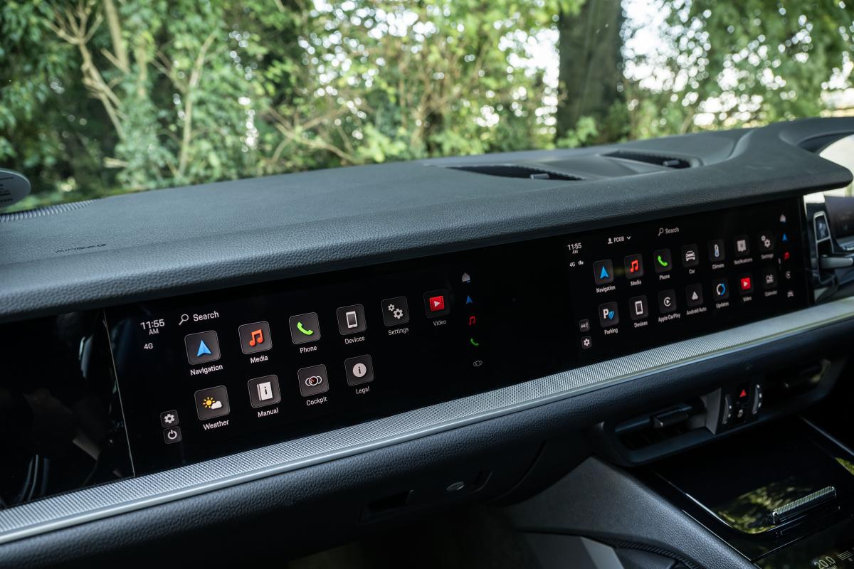 Porsche Cayenne interior touchscreen detail