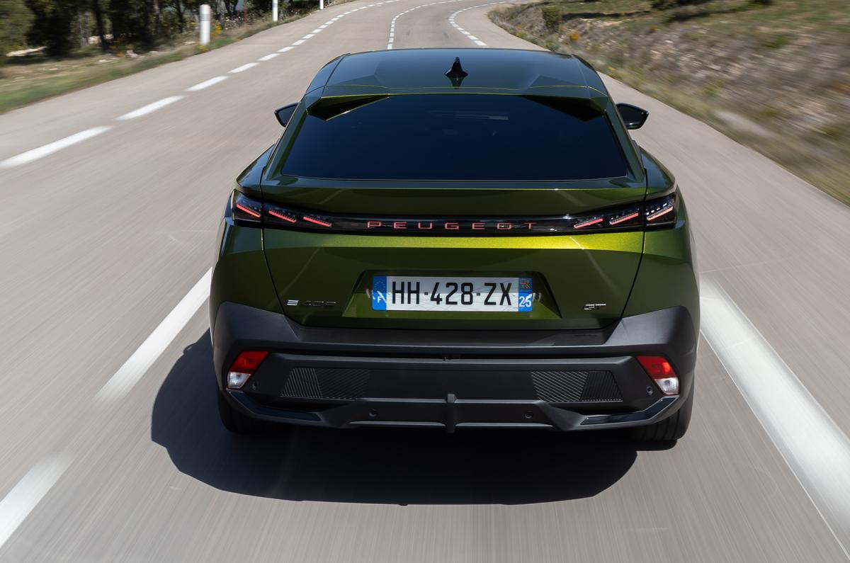 Peugeot e-408 driving rear