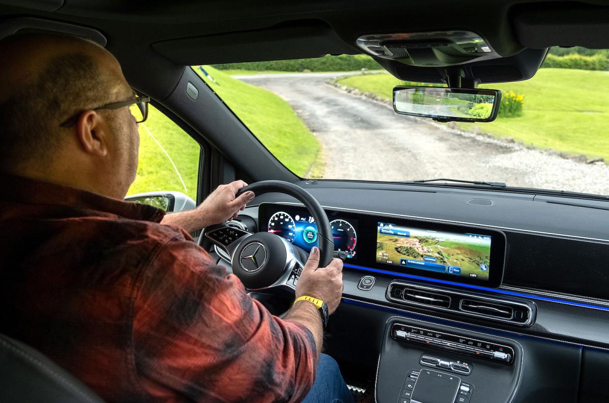 Phil Huff test driving Mercedes Marco Polo