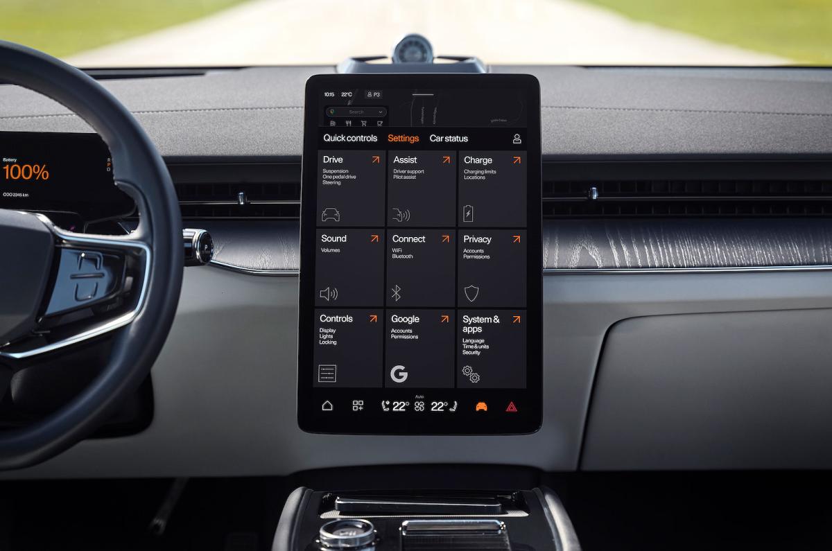 Polestar 3 infotainment touchscreen