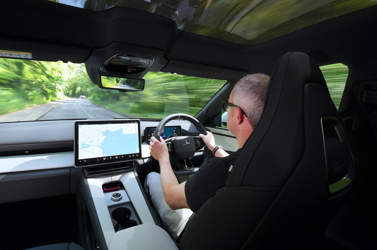 Polestar 4 LT behind the wheel