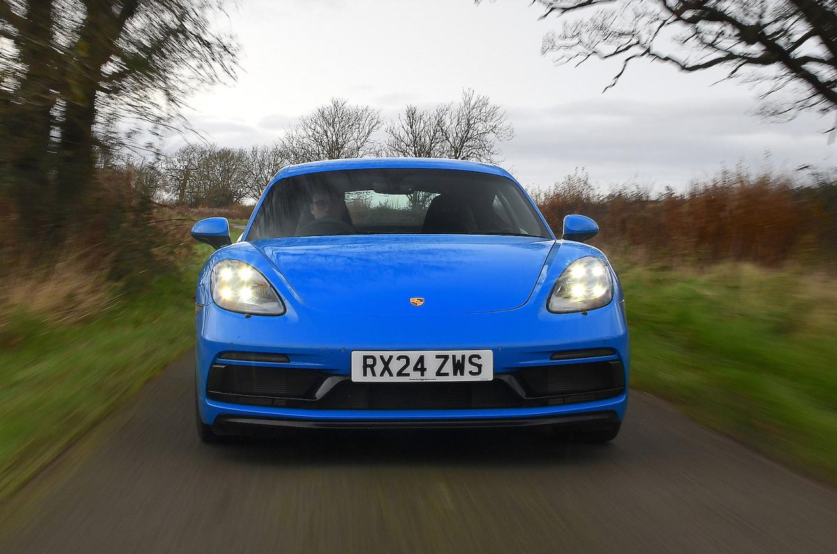 Porsche 718 Cayman front driving