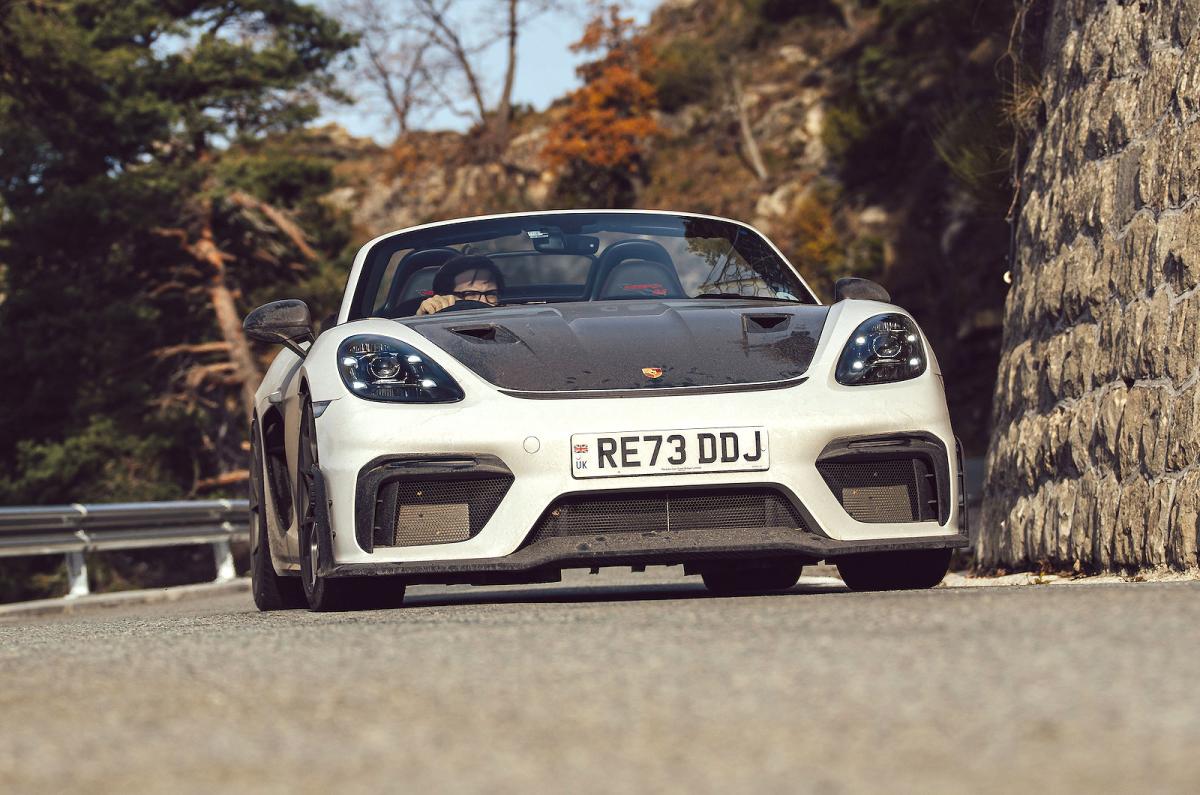 Porsche 718 Spyder RS front driving