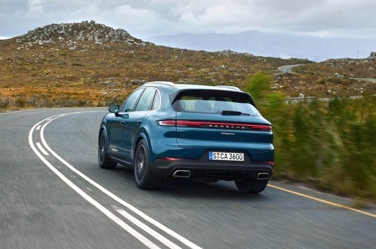 Porsche Cayenne rear cornering
