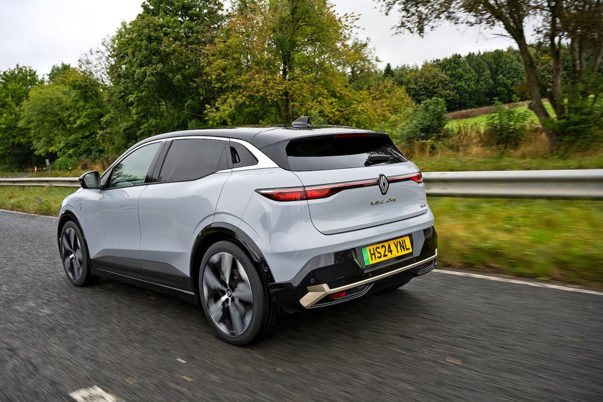 Renault Megane E-Tech rear left driving