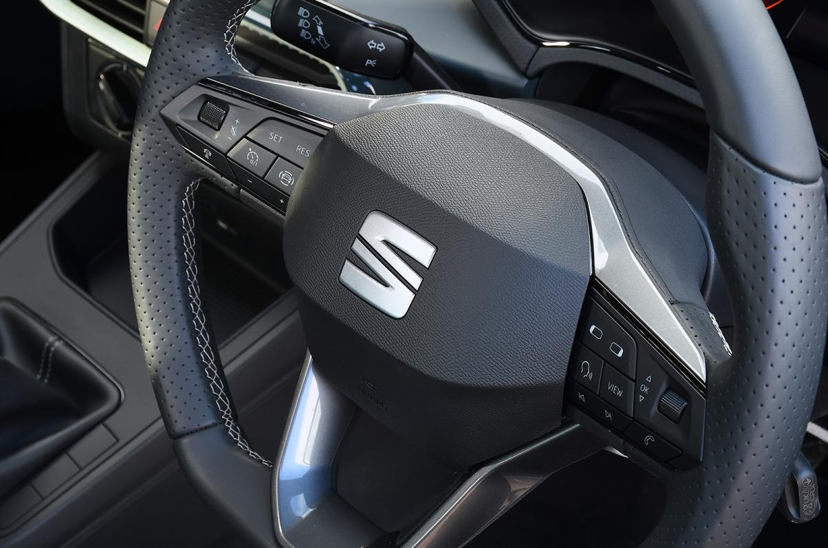 Seat Ibiza steering wheel detail