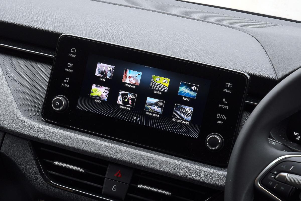 Skoda Kamiq infotainment touchscreen