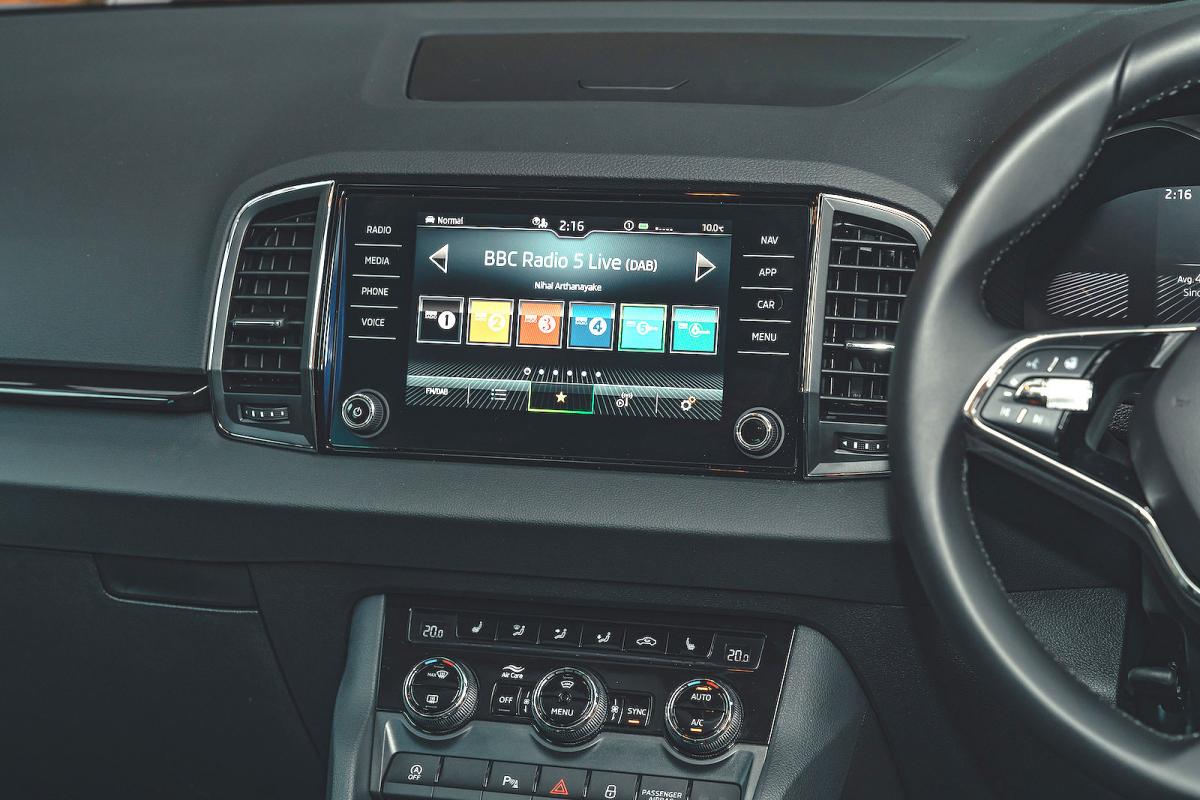 Skoda Karoq infotainment touchscreen