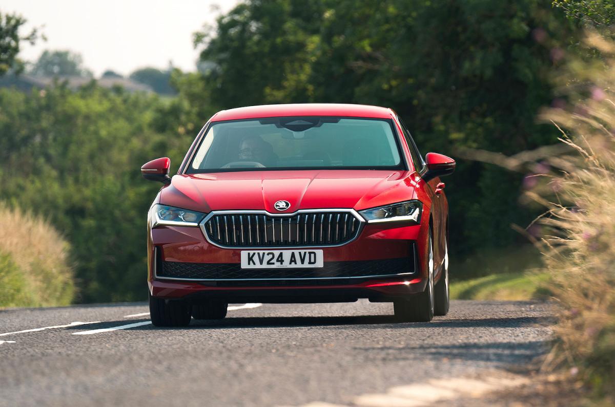 Skoda Superb front driving