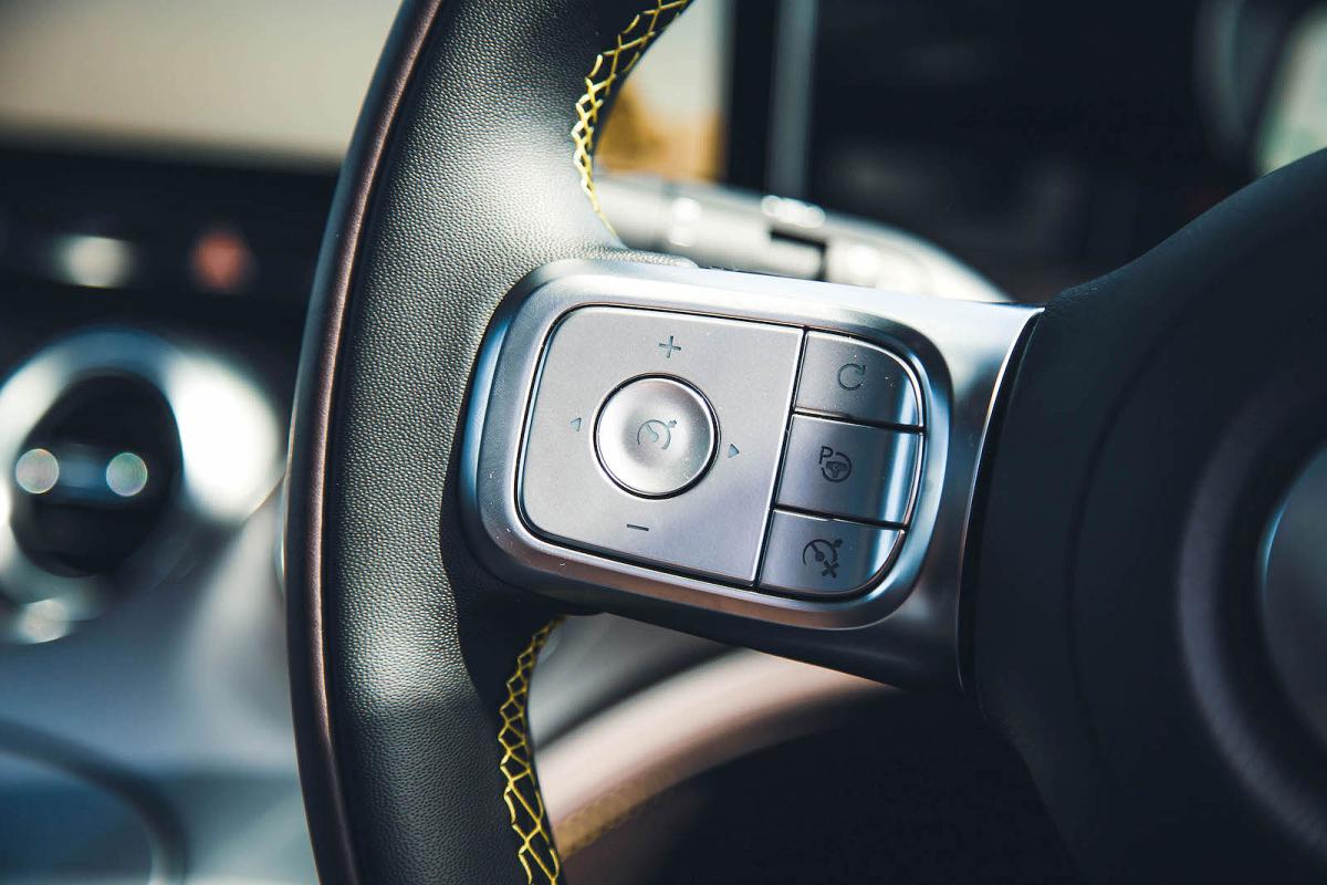 Smart #3 steering wheel detail