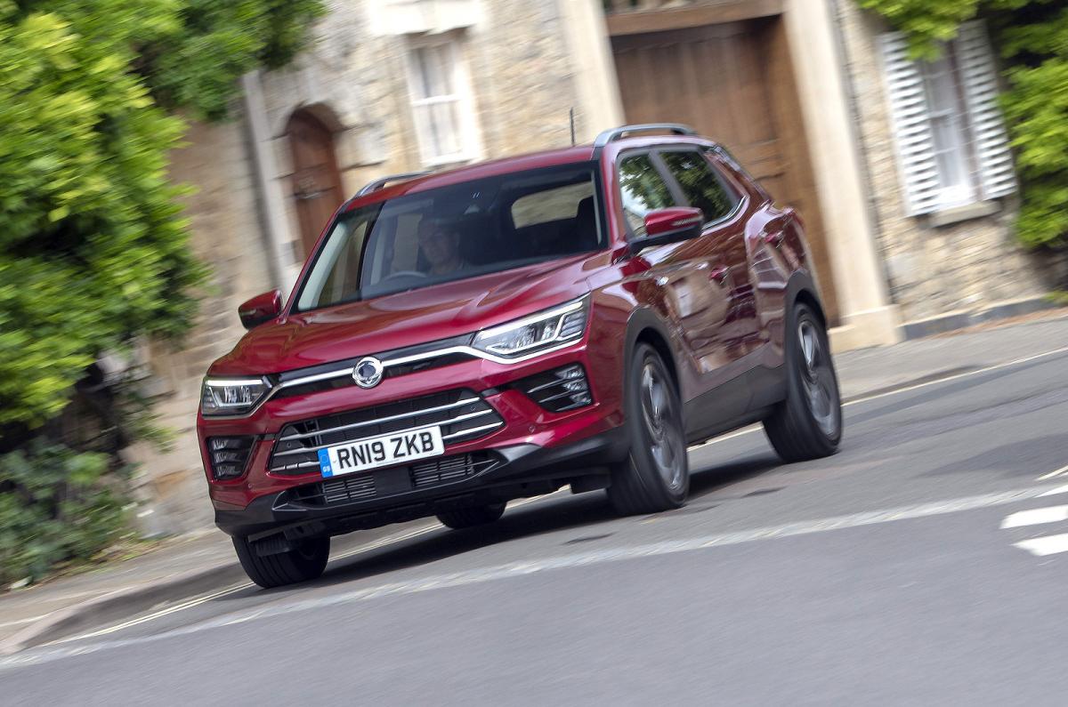 Ssangyong Korando front cornering