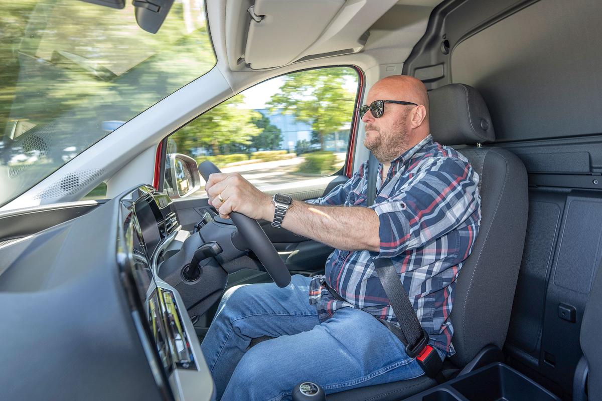 Stuart Milne driving Ford Transit Connect