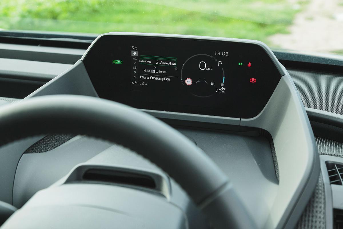 Subaru Solterra interior driver display