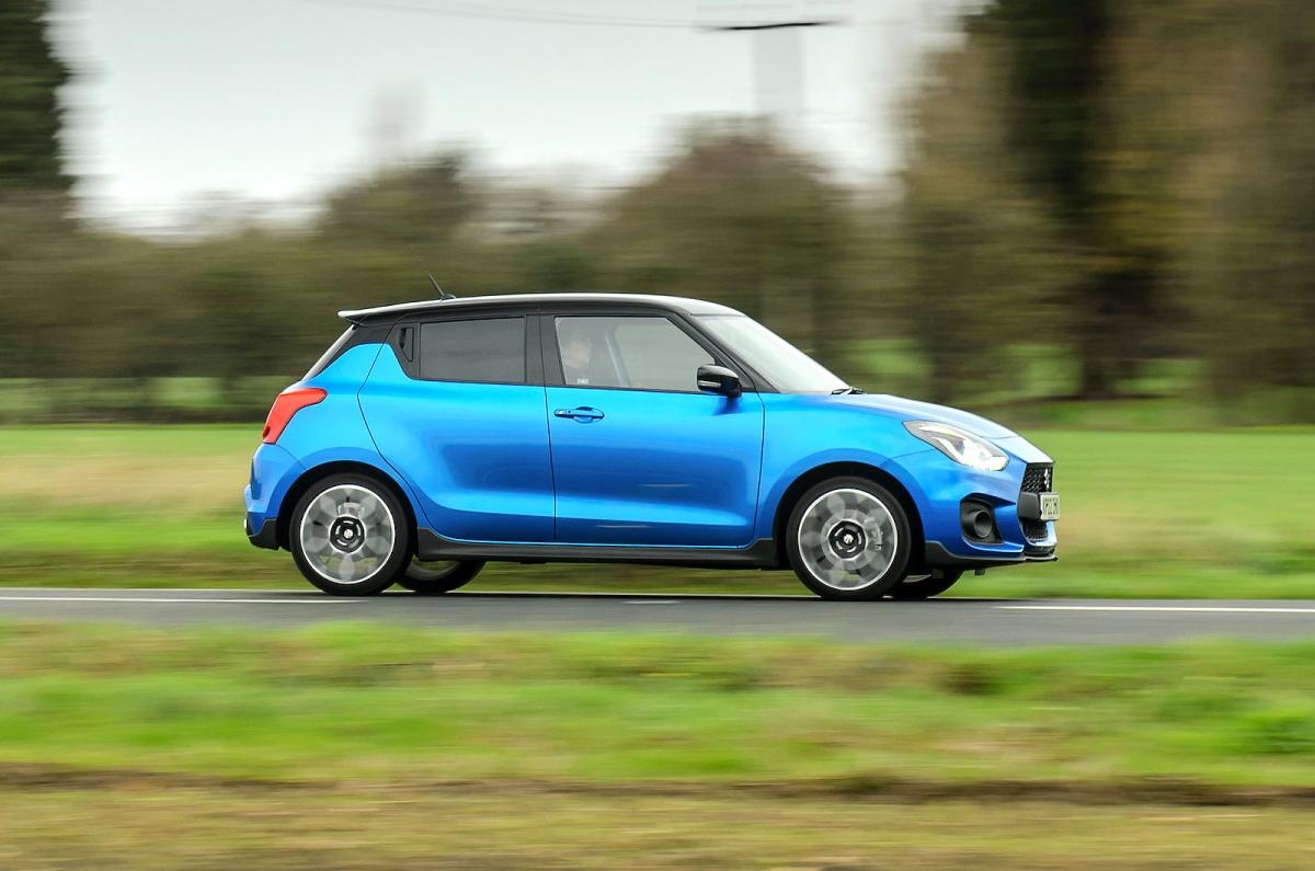 Blue Suzuki Swift Sport right driving