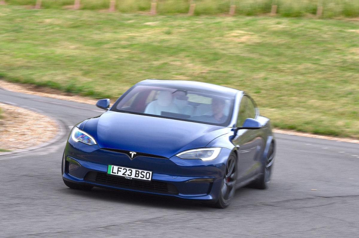 Tesla Model S front cornering