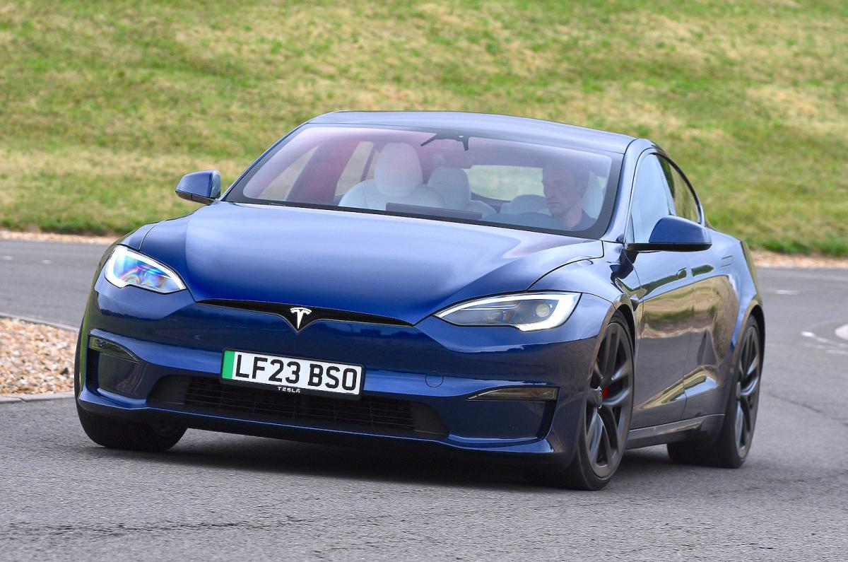 Tesla Model S front cornering