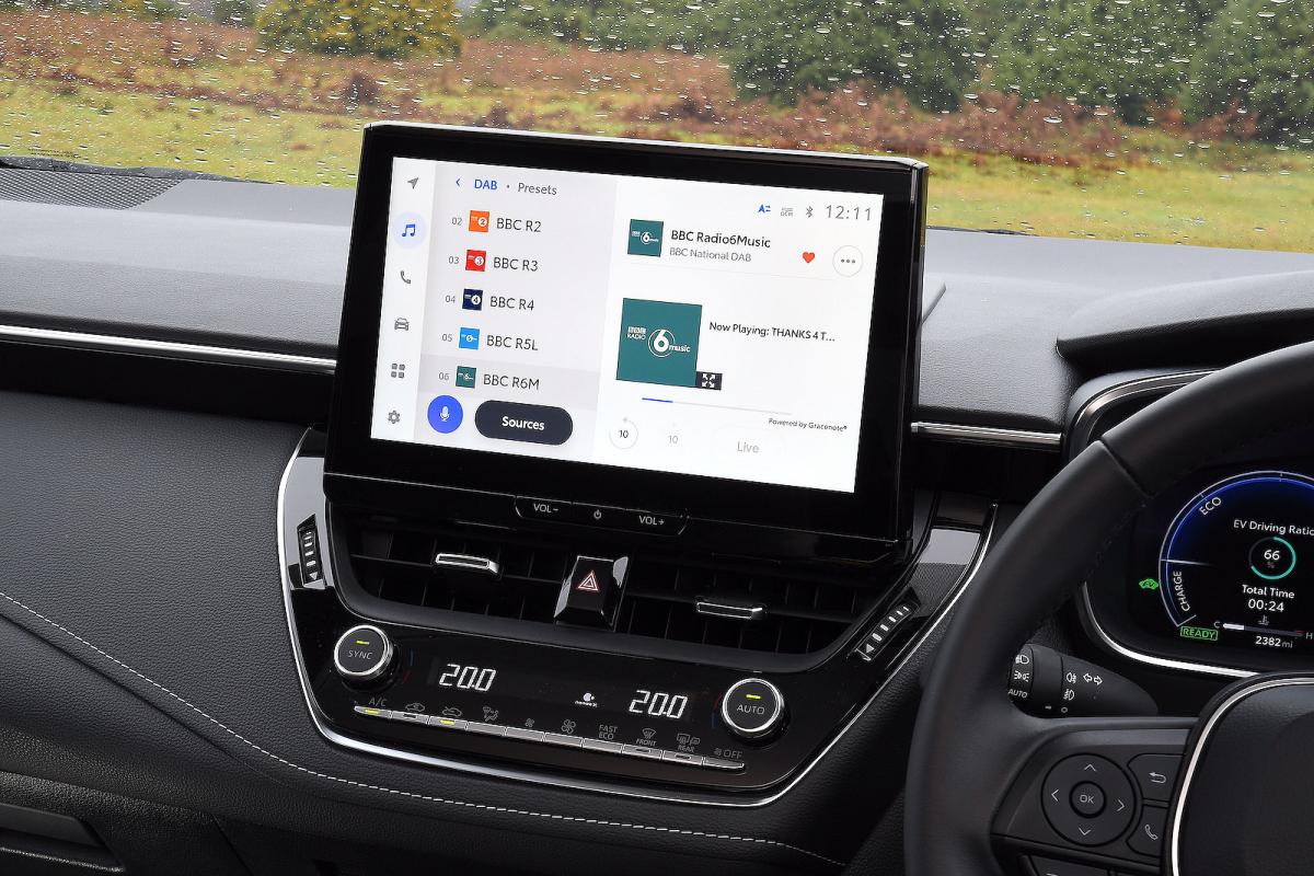 Toyota Corolla infotainment touchscreen
