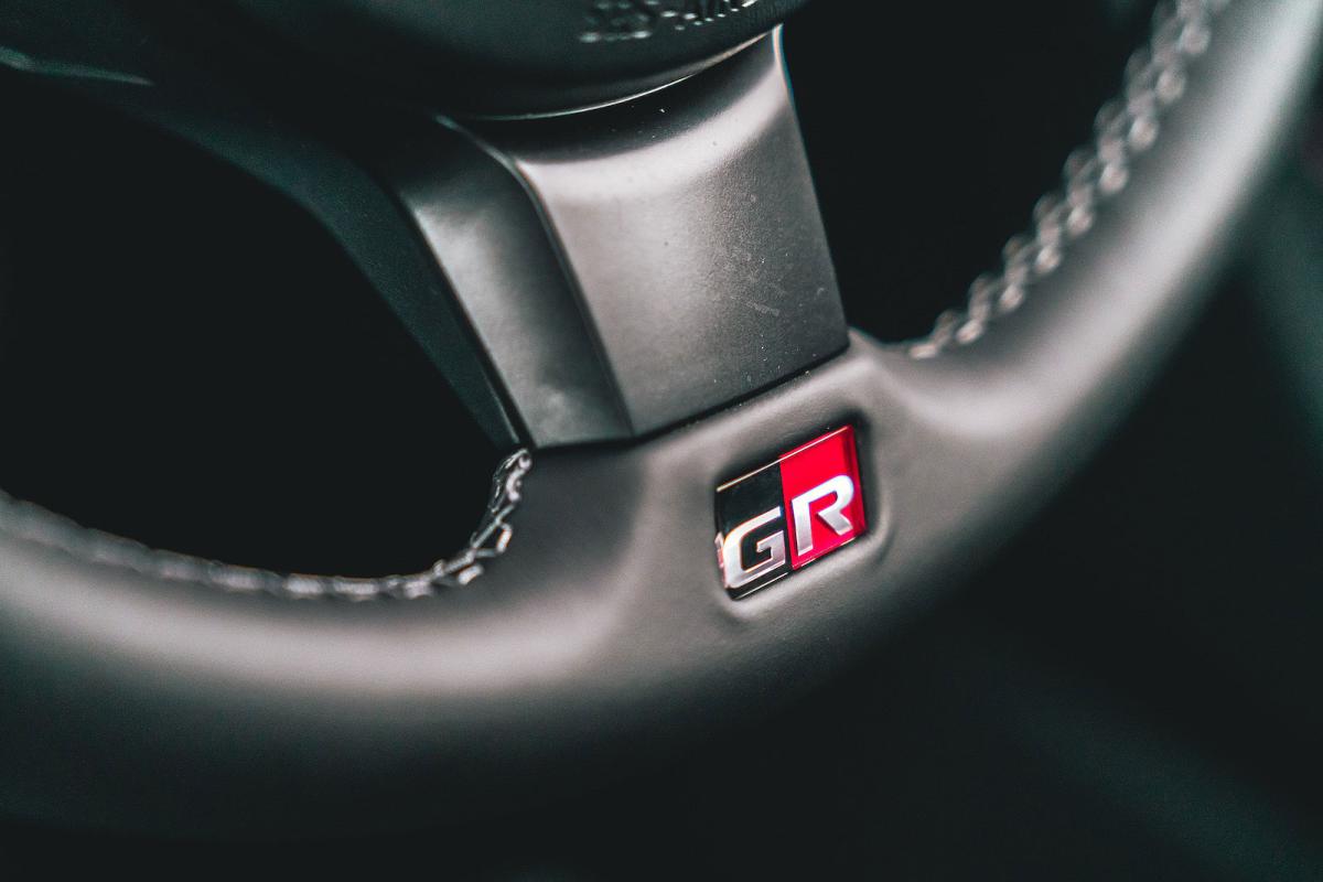 Toyota GR86 2022 interior steering wheel detail