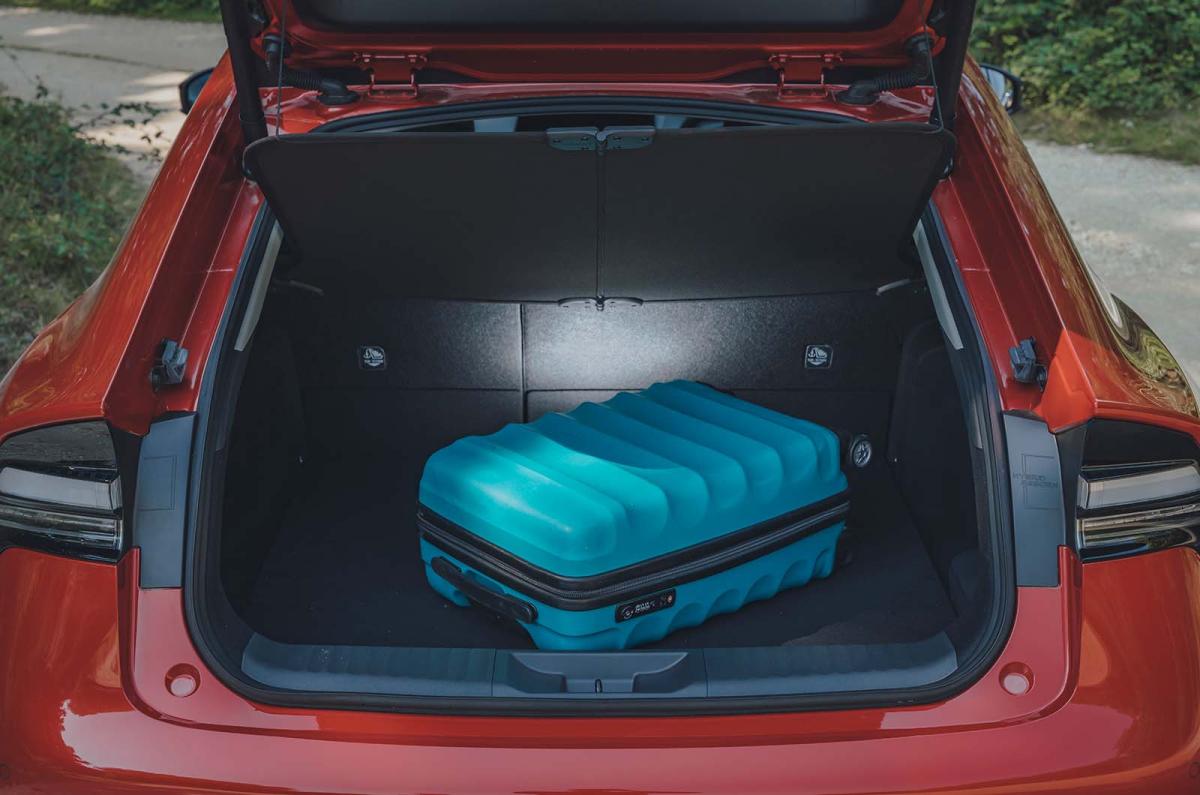Toyota Prius boot with luggage